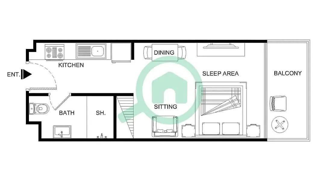 Studio In Bloom Heights With Captivating City View Dubaj Apartament